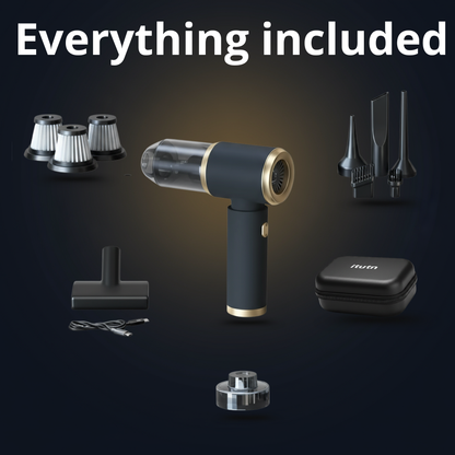 AEROVA 2-in-1 cordless blower and vacuum with premium gold accents and modern design